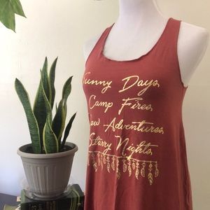 Summer Days Gold Lettered Tank Top